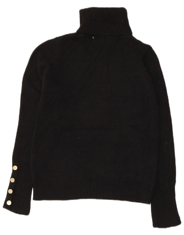 Pulover pentru femei ZARA cu gât rulat, UK 12 Medium Negru Acrilic