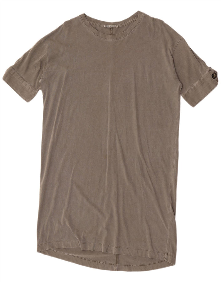 Rochie tricou pentru femei Zara UK 14 Gri mediu