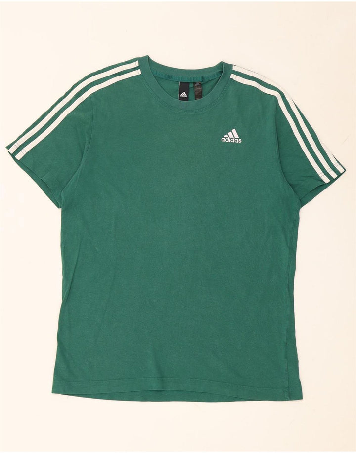 Tricou pentru bărbați Adidas Top, bumbac verde mediu