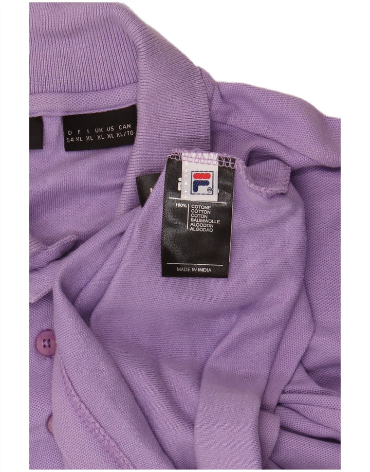Tricou polo pentru bărbați FILA XL, mov, bumbac