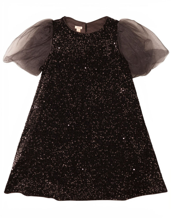 Monsoon Girls Paiete Rochie A-Line 12-13 Ani Negru Poliester