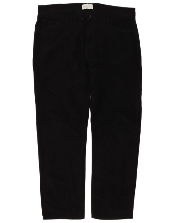 Pantaloni casual pentru bărbați Marks & Spencer, cu ajustare normală, L36 L31, bumbac negru