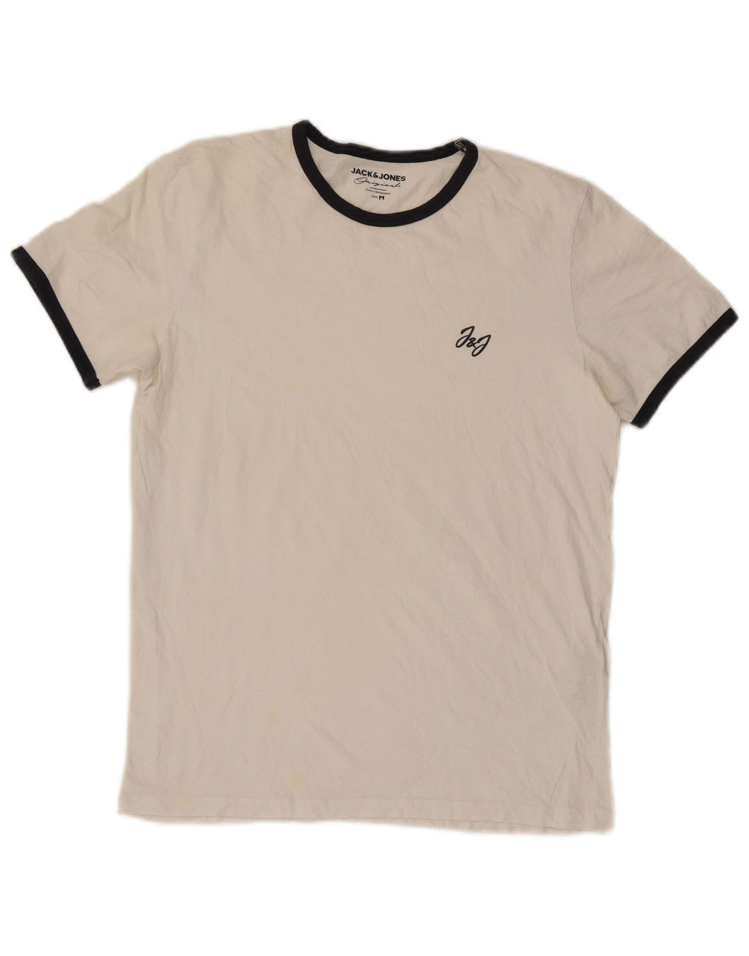 Tricou Jack & Jones pentru bărbați Top, mediu alb, bumbac cu dungi