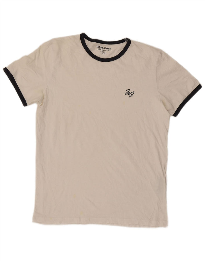 Tricou Jack & Jones pentru bărbați Top, mediu alb, bumbac cu dungi