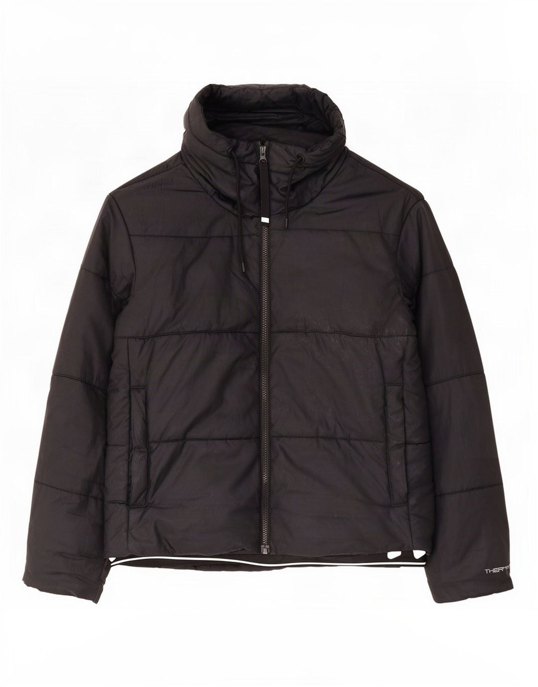 Jachetă supradimensionată cu glugă Nike Therma-Fit pentru femei UK 14 Medium Negru