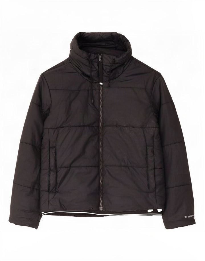 Jachetă supradimensionată cu glugă Nike Therma-Fit pentru femei UK 14 Medium Negru