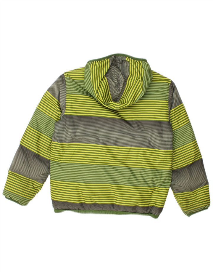Jachetă reversibilă cu glugă The North Face pentru băieți 10-11 ani, verde mediu