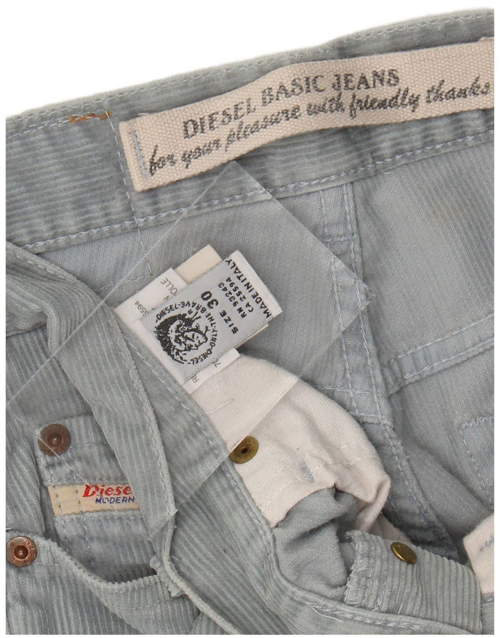 DIESEL Pantaloni drepti din velur pentru bărbați L30 L31 Bumbac albastru