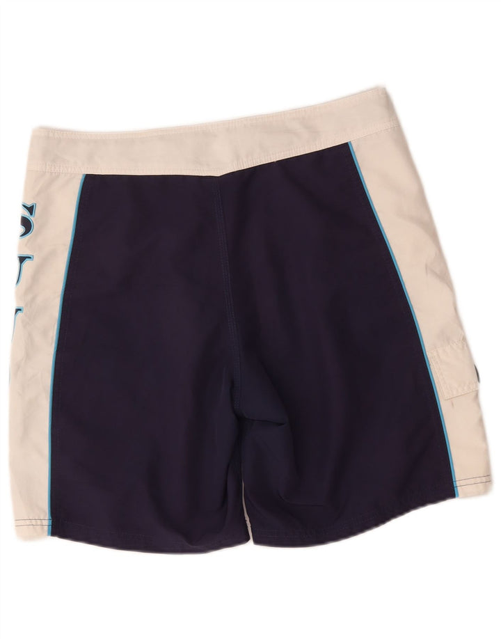 Sundek Pantaloni scurți de înot grafic pentru bărbați, medii, albastru marin, poliester color bloc