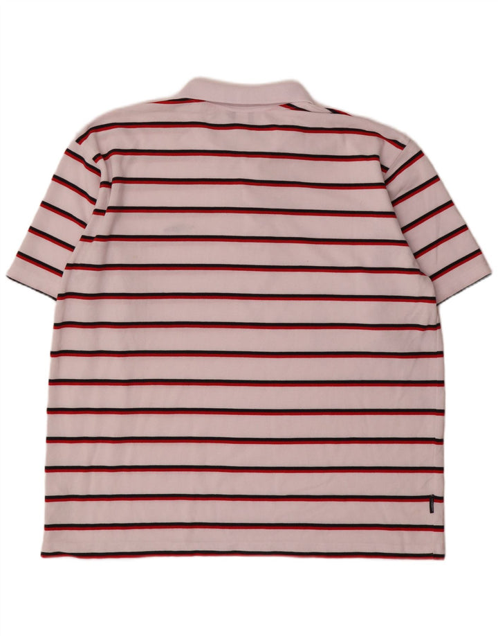 Tricou polo Umbro pentru bărbați 2XL poliester cu dungi albe