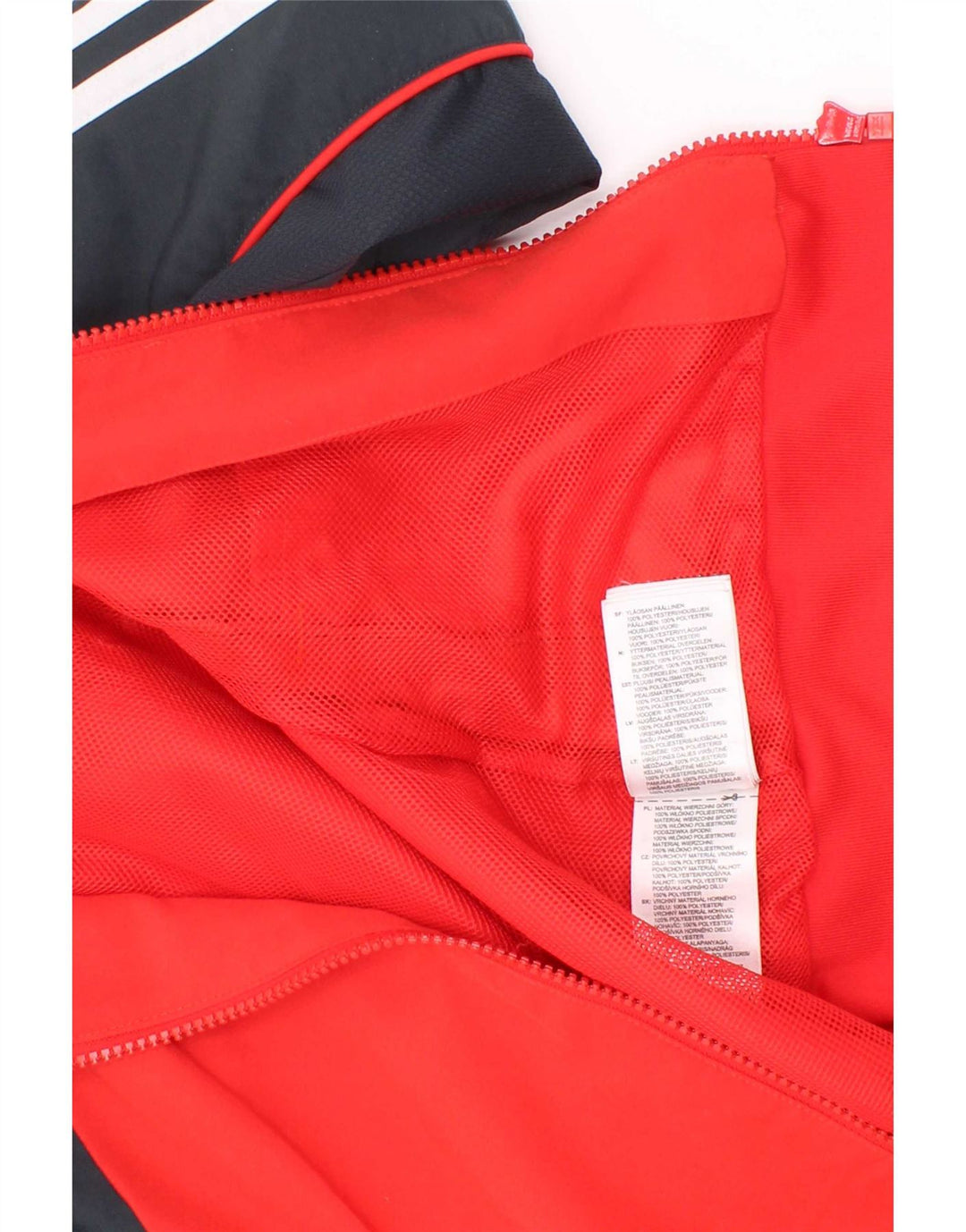 Jachetă de top pentru trening Adidas băieți 3-4 ani poliester color bloc roșu