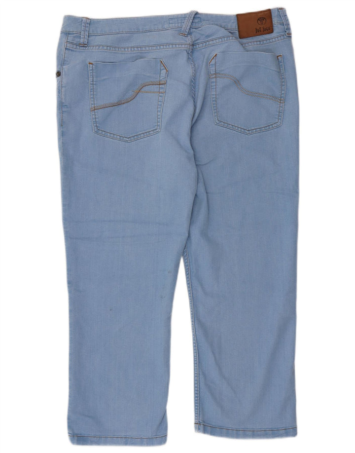 FAT FACE Blugi tăiați pentru femei UK 18 XL W36 L22 Bumbac albastru