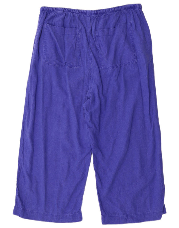 Pantaloni capri cu picioare largi pentru femei Marks & Spencer UK 18 XL W38 L22 in albastru