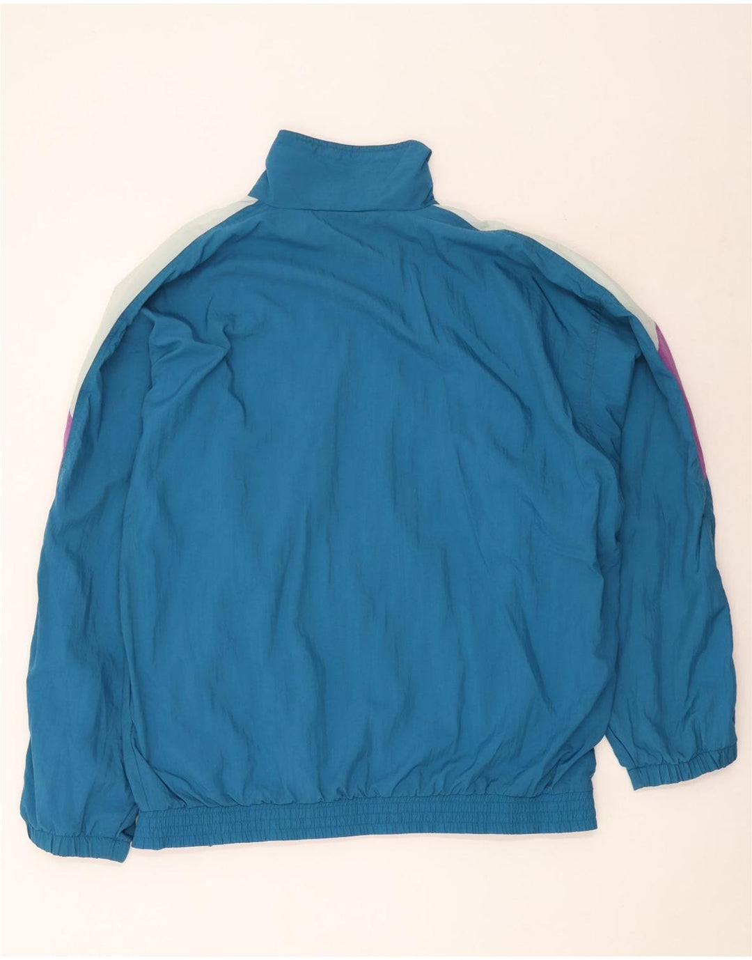 Jachetă de trening vintage pentru bărbați, XL, albastru, bloc de culoare