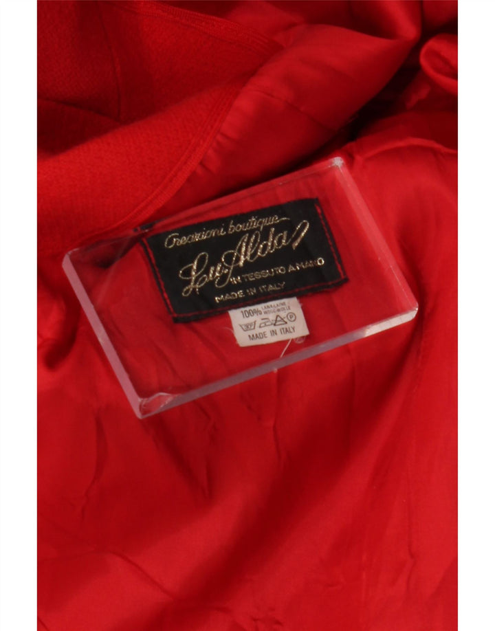 Pardesiu vintage pentru femei UK 14 mare lână roșie