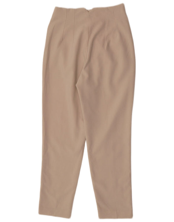 Pantaloni chino conici pentru femei cu talie înaltă Zara Mici L26 L26 Alb cadru