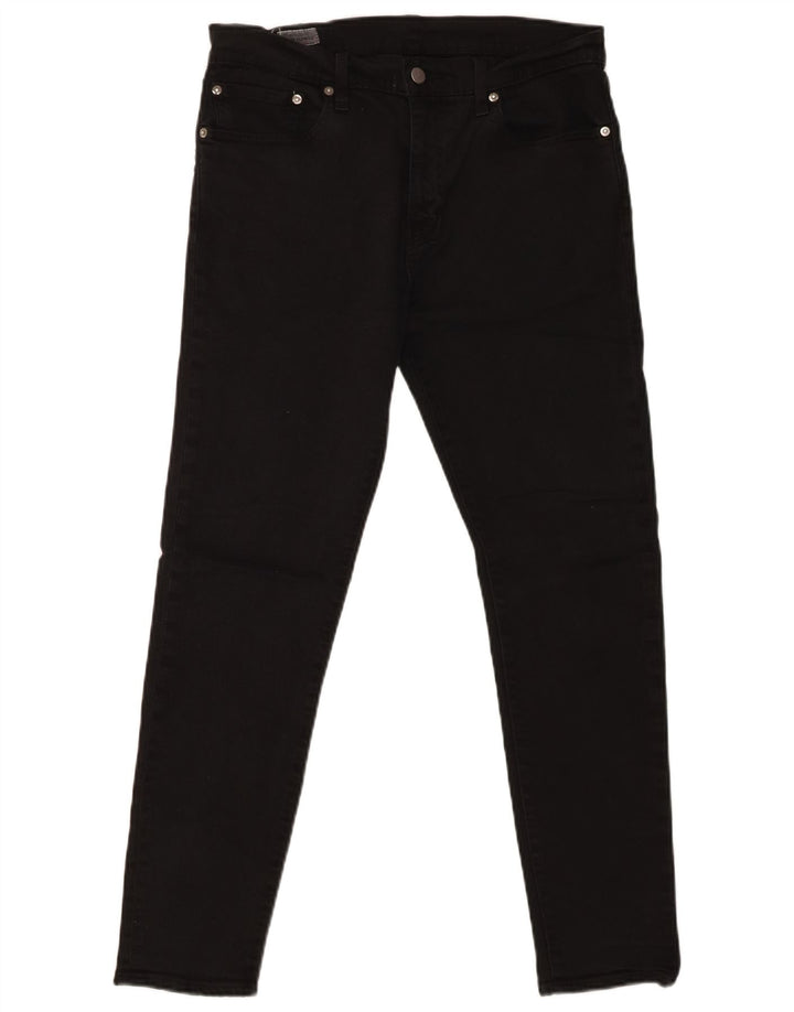 LEVI'S Mens Slim Jeans W32 L32 Black Cotton