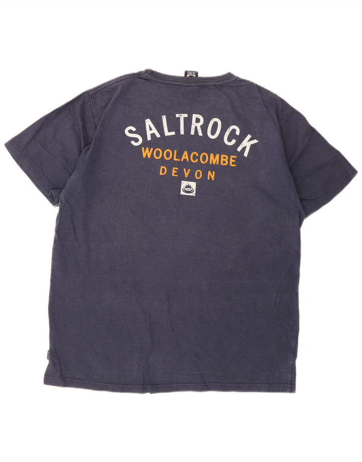 Tricou grafic pentru bărbați Saltrock Top mediu din bumbac bleumarin