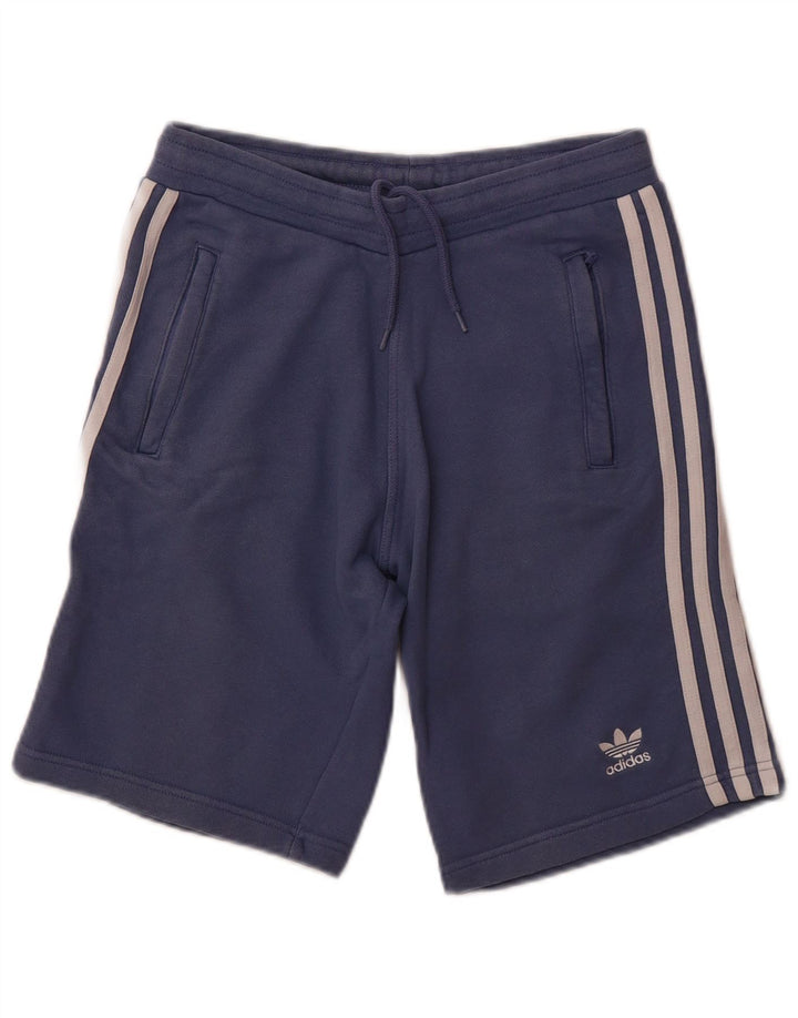 ADIDAS Mens Sport Shorts Small  Navy Blue Cotton