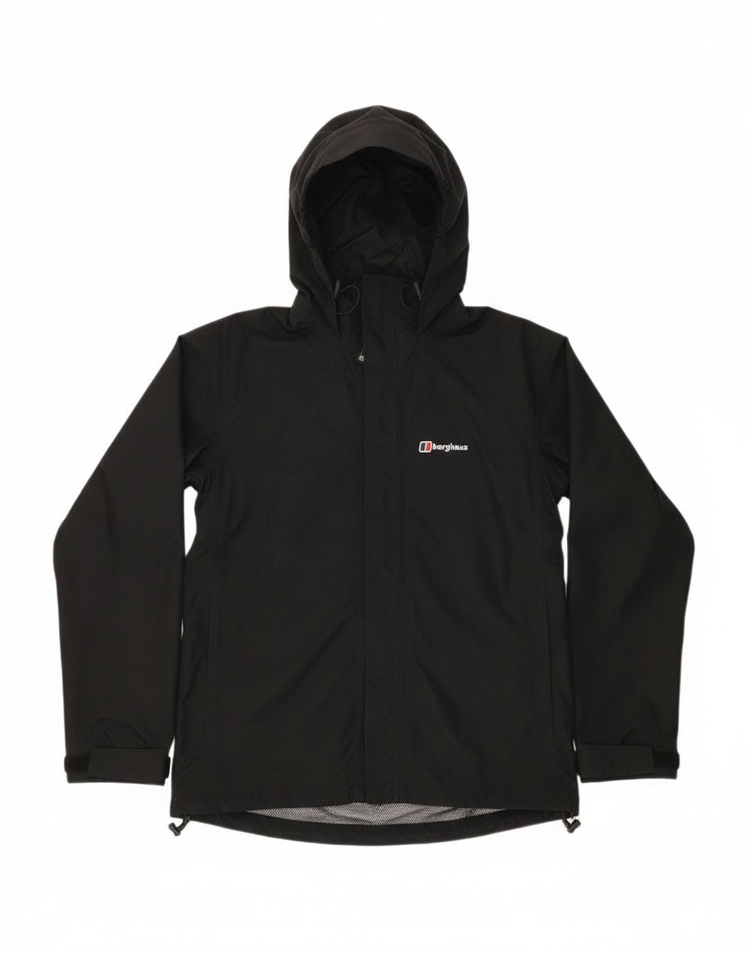 Jachetă de ploaie cu glugă supradimensionată pentru femei Berghaus UK 10 Nylon negru mic