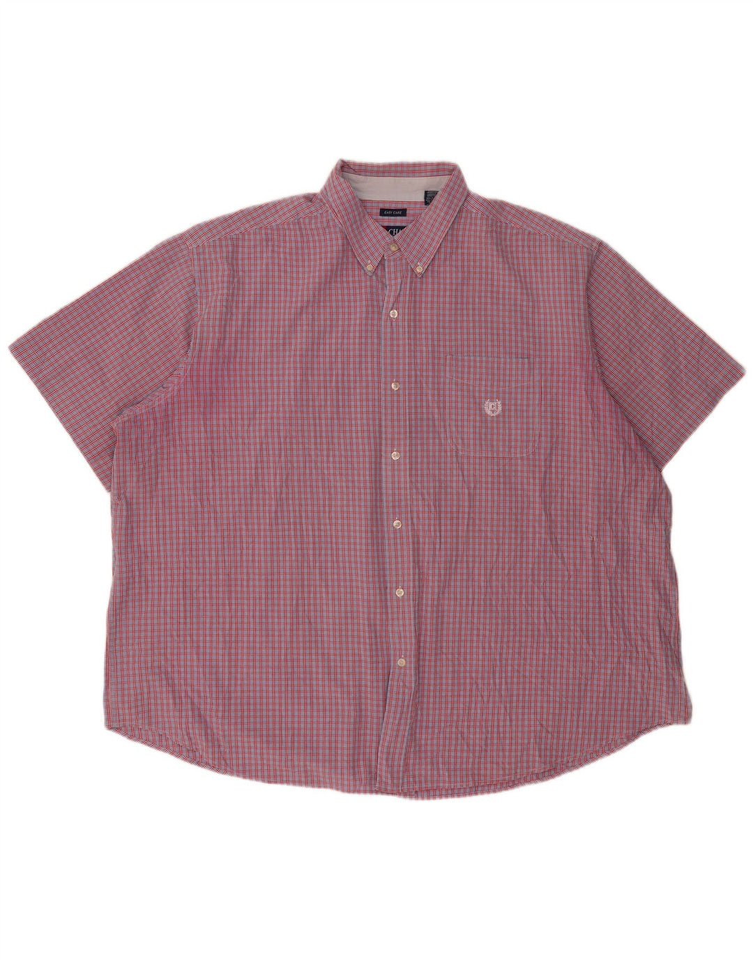 Cămașă cu mânecă scurtă Chaps pentru bărbați, cu mânecă scurtă, 4XL, roșu, din bumbac