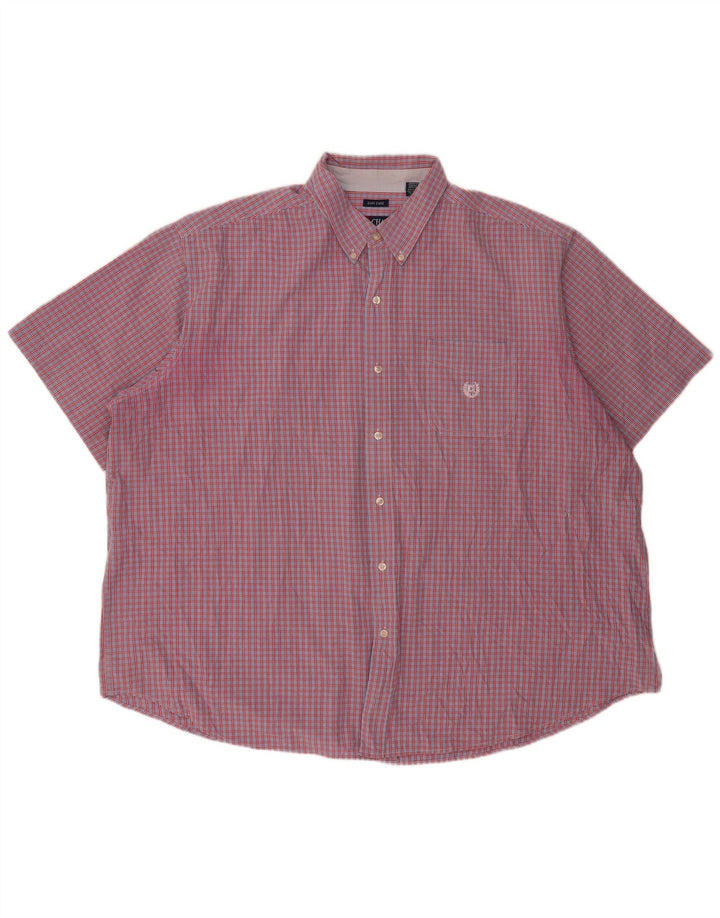 Cămașă cu mânecă scurtă Chaps pentru bărbați, cu mânecă scurtă, 4XL, roșu, din bumbac