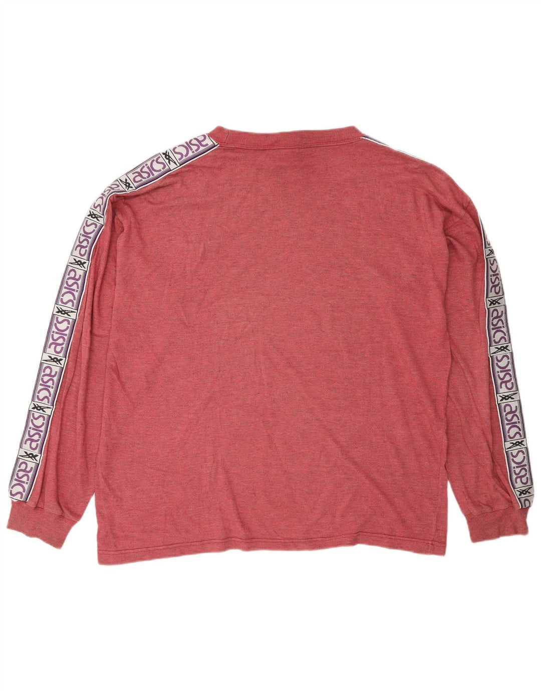 Top grafic Asics pentru bărbați, cu mânecă lungă, XL, roșu, bumbac color bloc