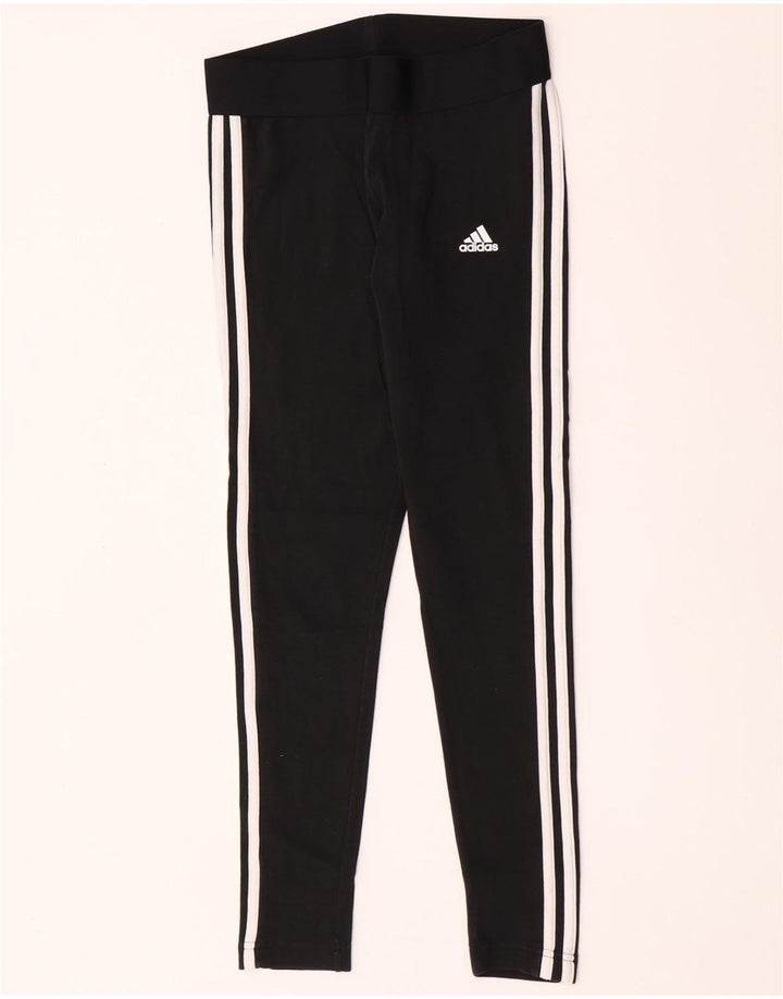 Leggings pentru femei Adidas UK 8/10, bumbac negru mic