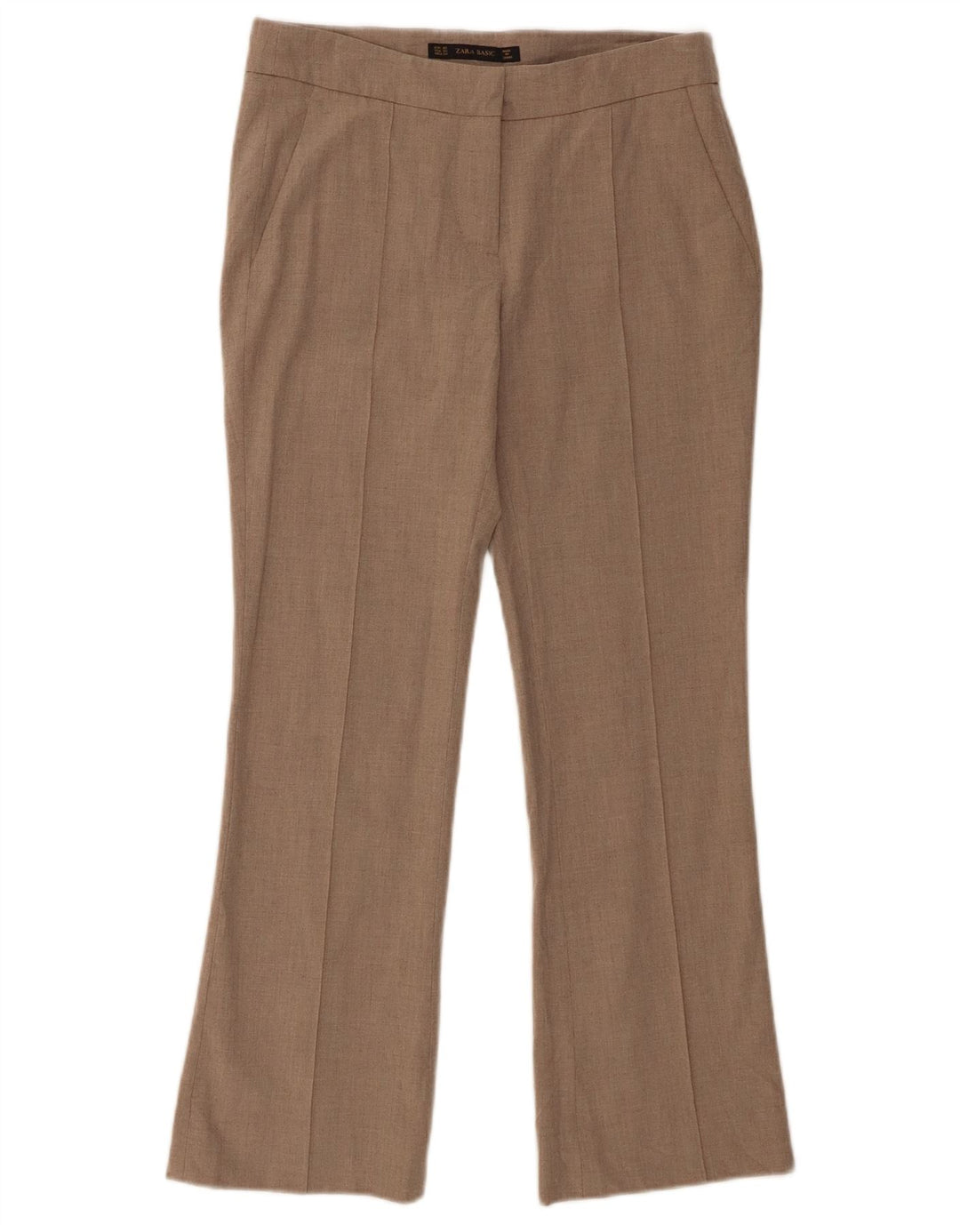 Pantaloni chino Bootcut pentru femei Zara XS W24 L25 poliester bej