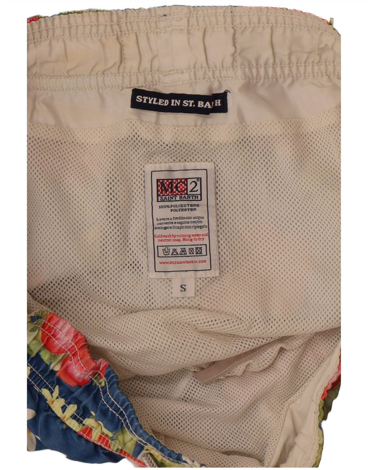 Pantaloni scurți de înot Saint Barth pentru bărbați, poliester, albastru, floral
