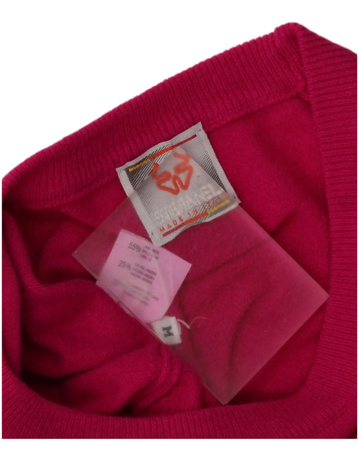 Stefanel Rochie Jumper Femei UK 14 Roz Mediu Acrilic
