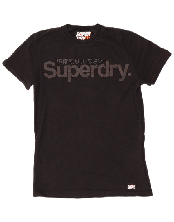 Tricou grafic pentru bărbați Superdry Top mic, negru, bumbac