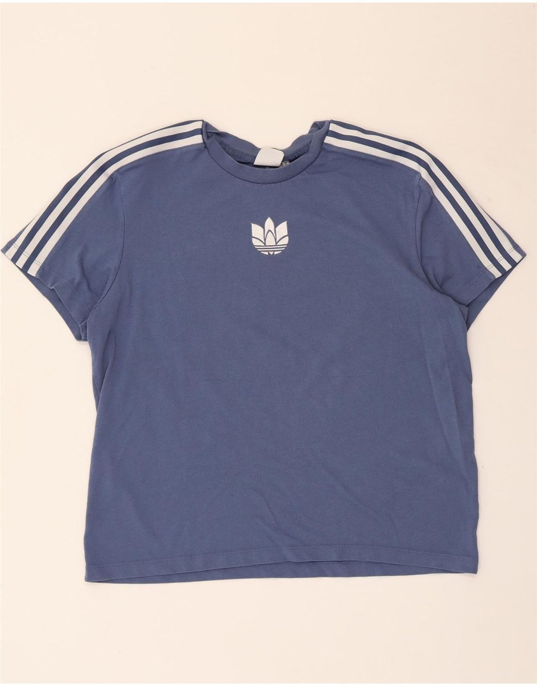 Tricou grafic Adidas pentru femei Top UK 14 Medium Blue Bumbac