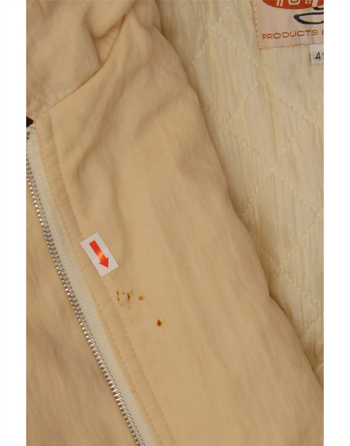 Jachetă parka cu glugă vintage pentru femei IT 42 Bej mediu