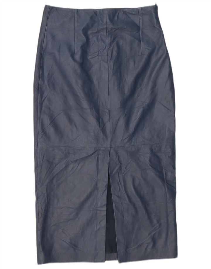 Fusta de piele Vintage pentru femei Medium W28 Bleumarin