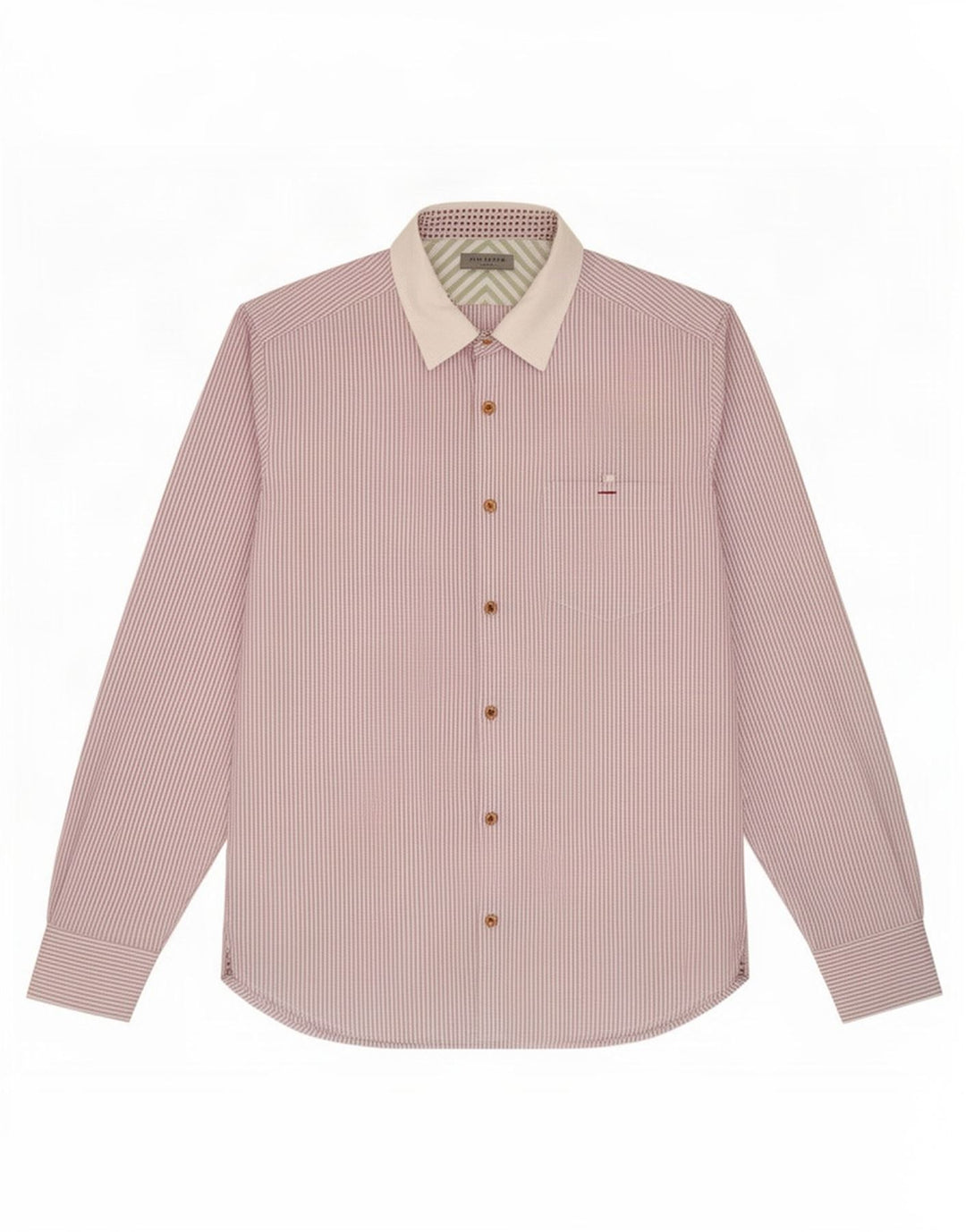 Cămașă pentru bărbați Ted Baker, mărimea 3, bumbac cu dungi violet mediu