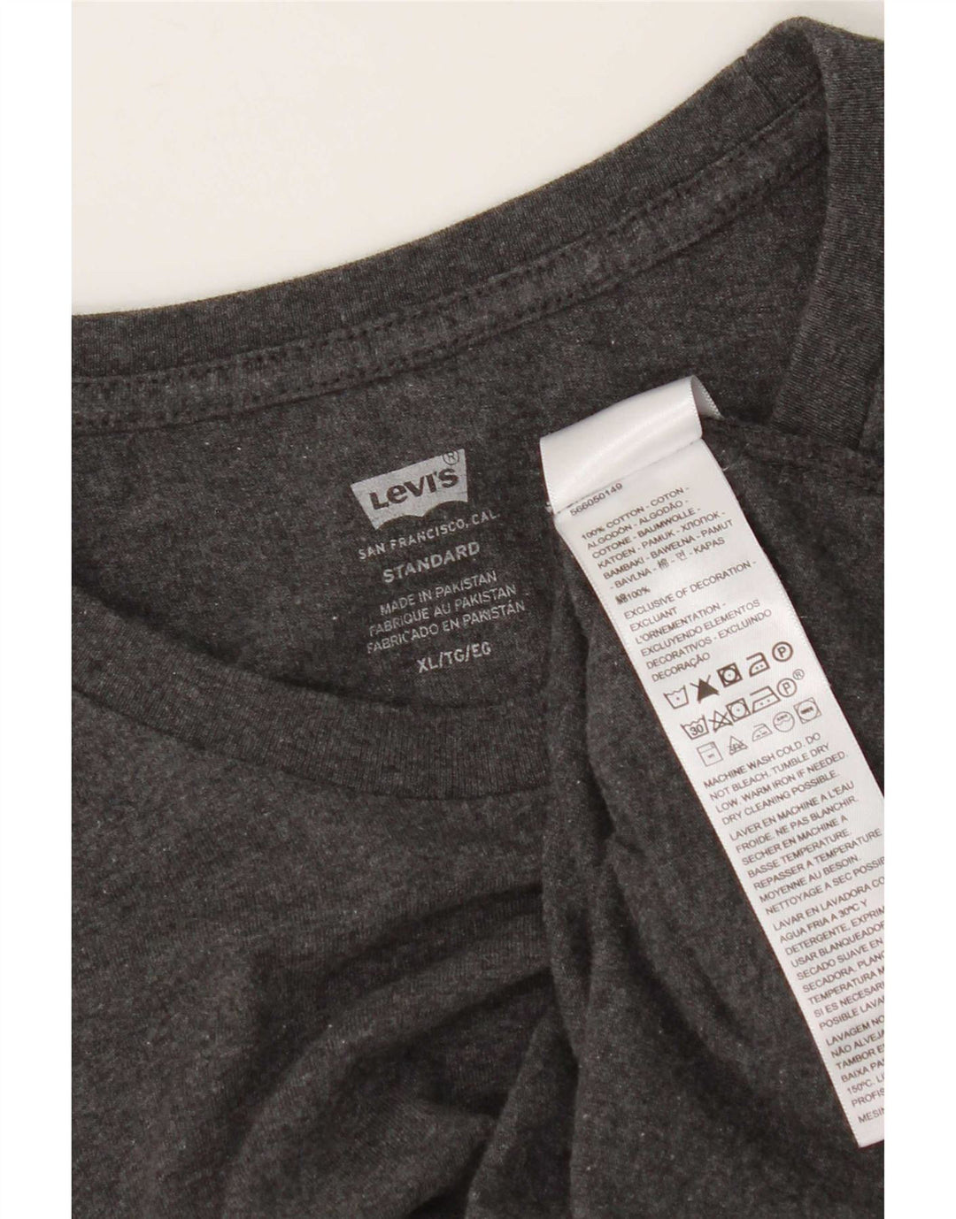 Tricou standard pentru bărbați Levi's Top XL bumbac gri