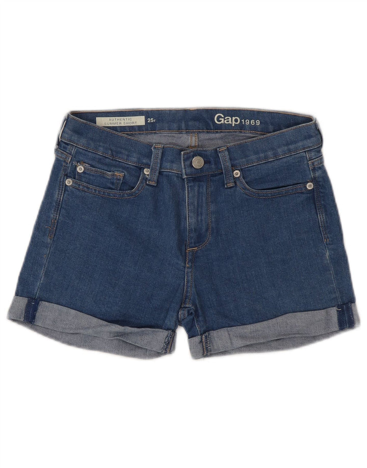 Pantaloni scurți din denim pentru femei Gap US 0 XS W25 Bumbac albastru