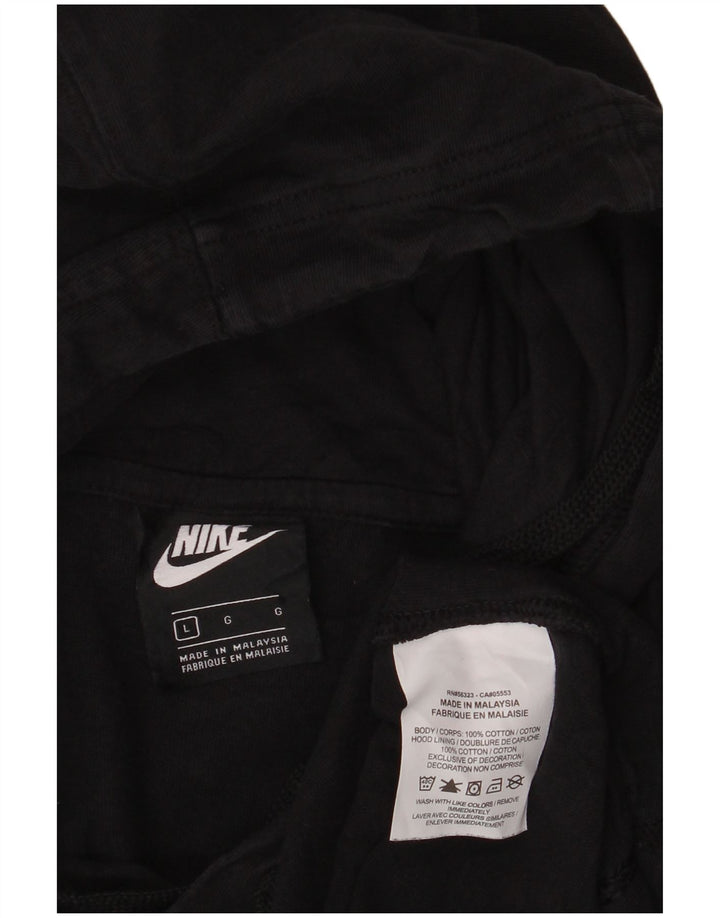 Pulover Nike pentru bărbați, bumbac mare, negru