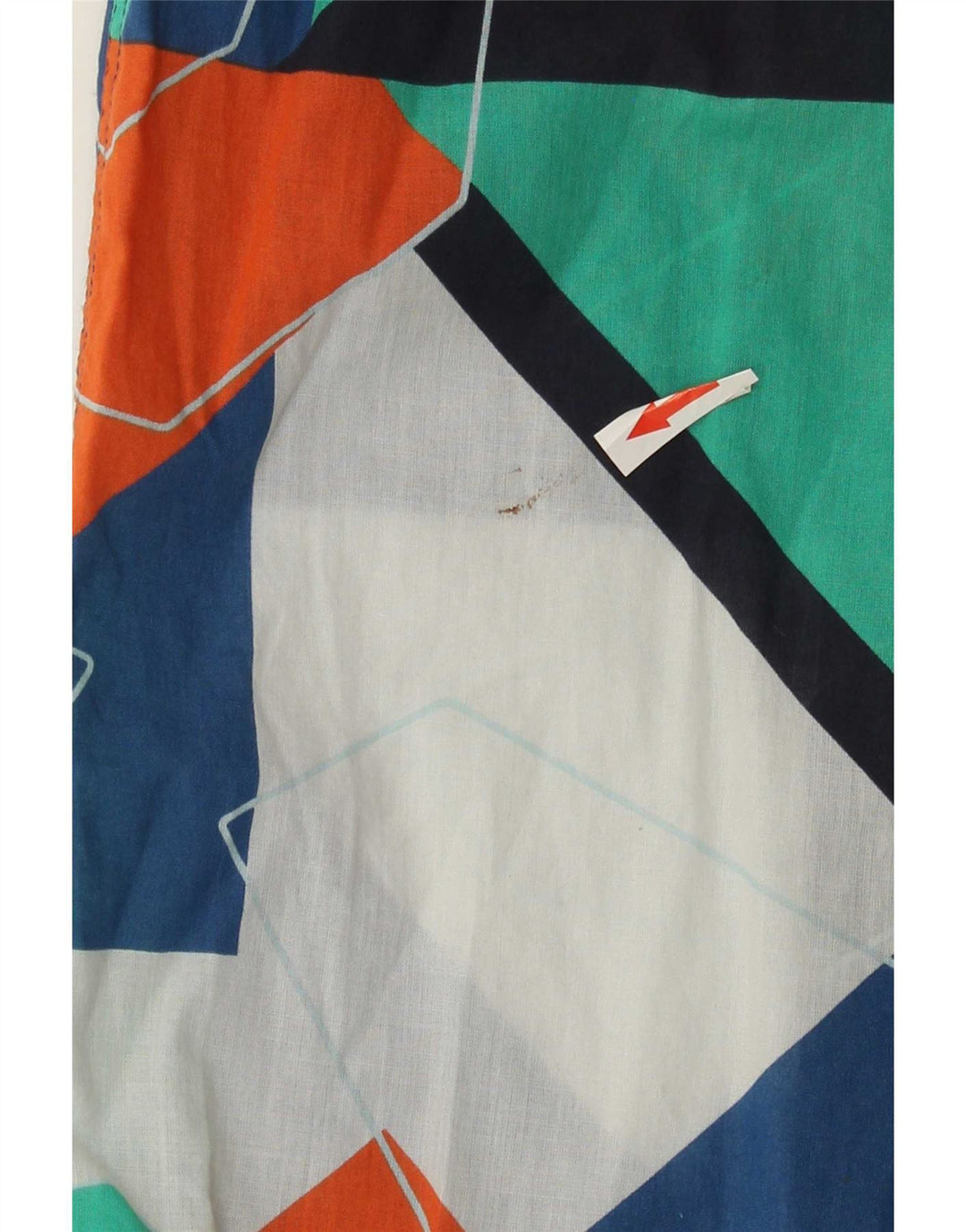 Cămașă cu mânecă scurtă cu grafică Mavi pentru bărbați, bumbac geometric multicolor mare