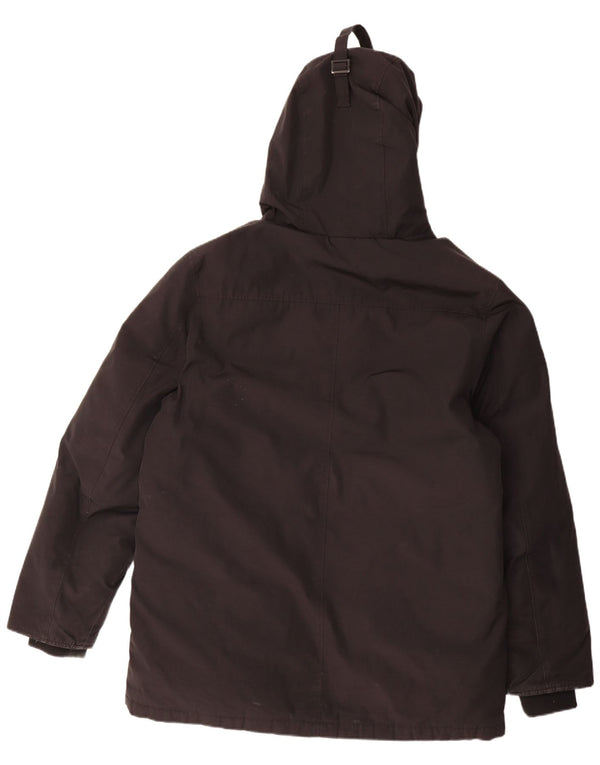 Palton căptușit cu glugă Superdry pentru bărbați UK 44 2XL poliester negru
