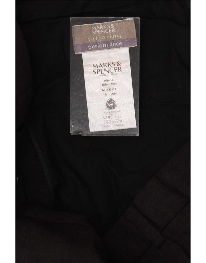 Marks & Spencer Pantaloni drepți pentru bărbați L40 L29 Lână gri