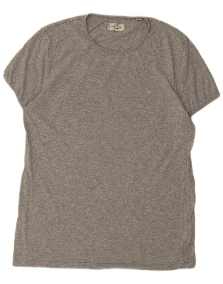 Tricou Jack Wills pentru bărbați Top din bumbac cu pete gri mediu