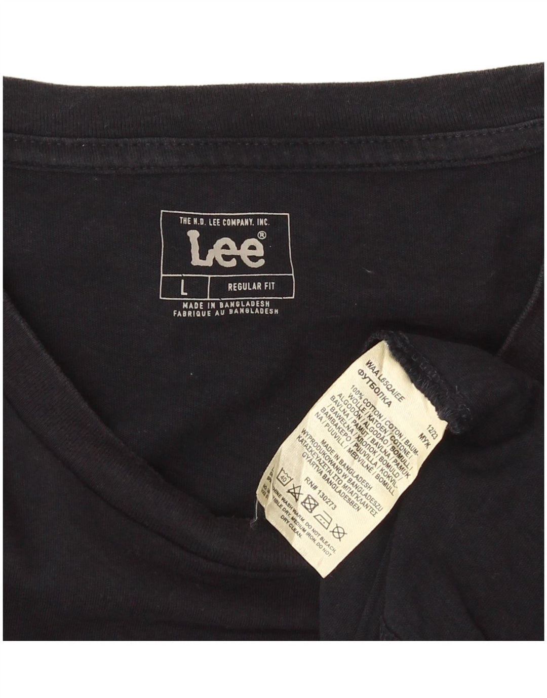 Tricou grafic pentru bărbați Lee Top mare din bumbac bleumarin