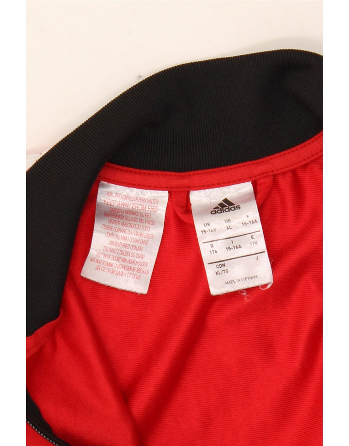 Jachetă de trening pentru băieți ADIDAS 15-16 ani, roșu, color block