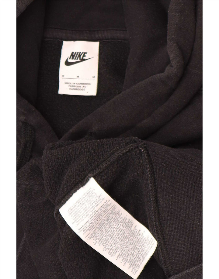 Pulover Nike pentru bărbați, cu formă lejeră, bumbac mediu negru