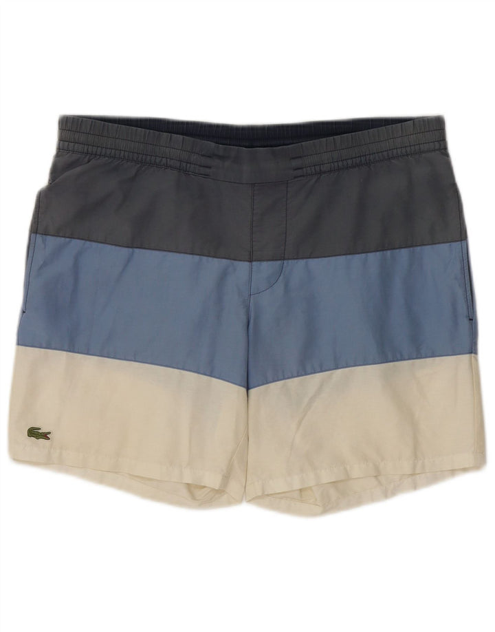 Pantaloni scurți de înot Lacoste pentru bărbați, bumbac color block, medii, multicolor