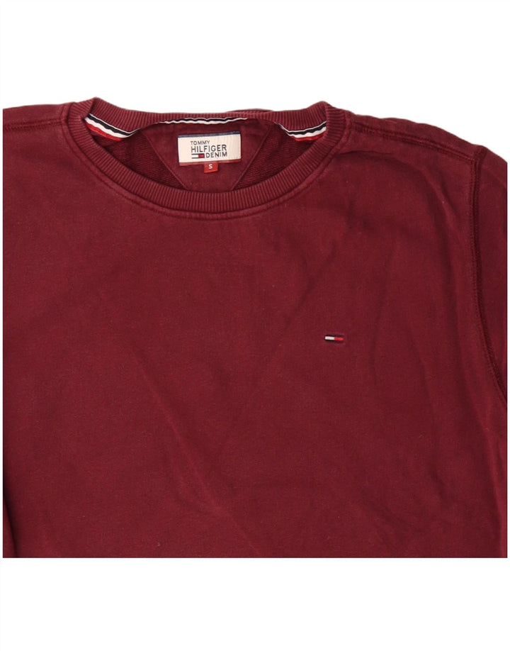 Hanorac pentru bărbați Tommy Hilfiger Pulover mic, roșu, bumbac