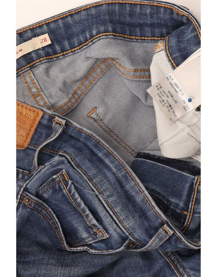 Blugi Levi's 712 Slim pentru femei W28 L32 Lyocell albastru