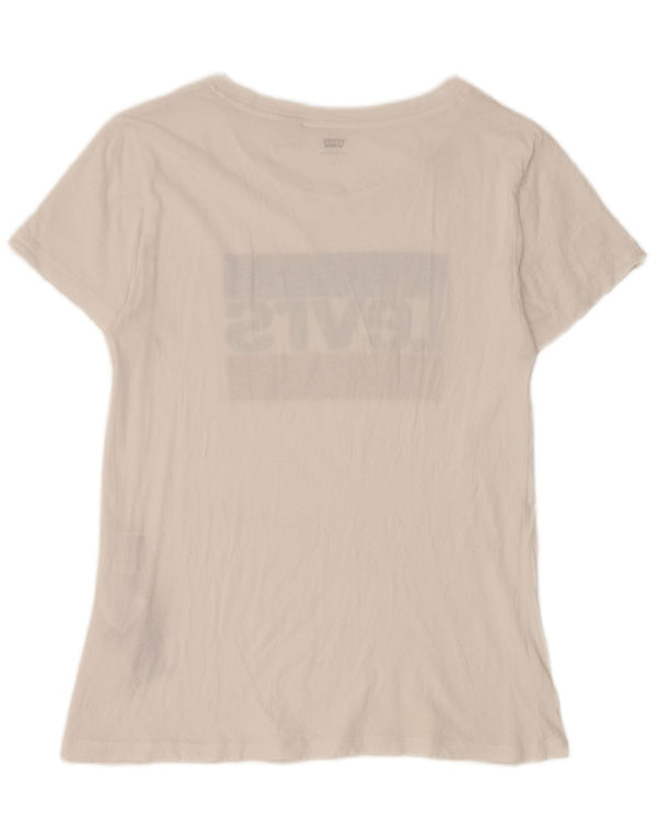 Tricou cu mânecă scurtă Levi's pentru femei, cu croiala normală, cu grafic Top UK 8 Small White